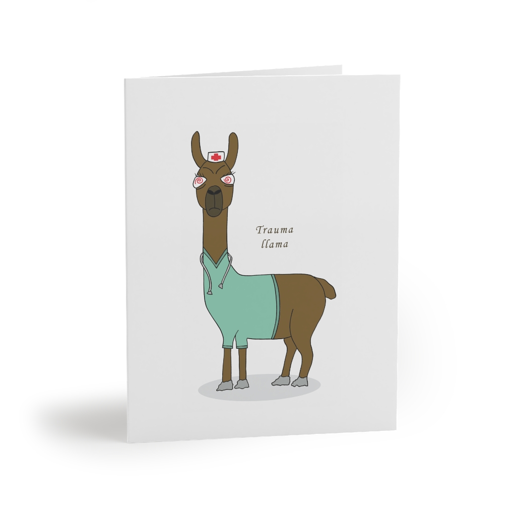 Set of 8 Llama Greeting Cards with Envelopes :: Banana Slug Studio